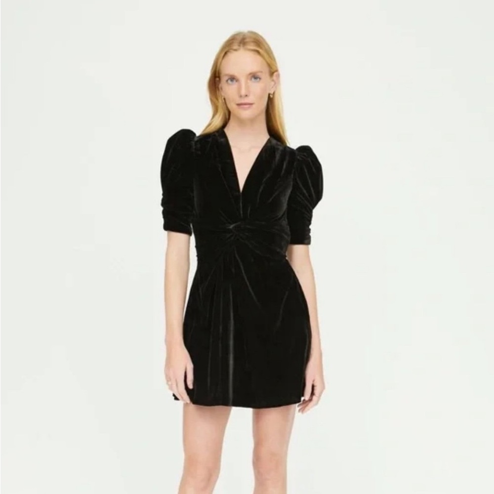 NWOT RHODE Leanna Velvet Twisted Mini Dress